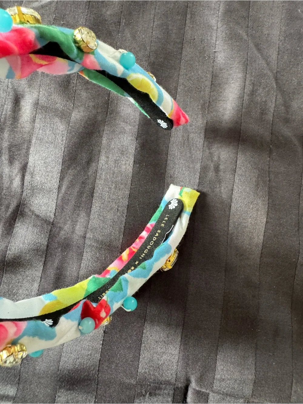 Lele Sadoughi Multicolor Floral Beaded Headband